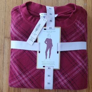 Victoria's Secret Burgundy Red Women's Thermal Pajamas PJs NWT NEW
